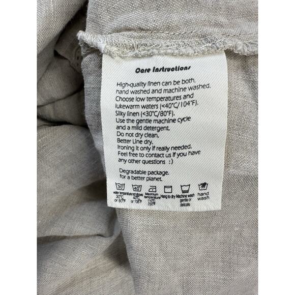 Linennaive Mary 18 Cream White Victorian Prairie Linen Dress XS Cottagecore - Picture 13 of 13